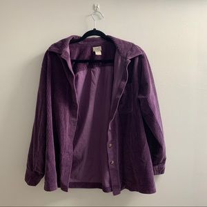 LL Bean purple corduroy shirt